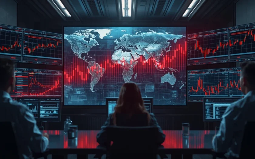 global stock market bubble showing overvalued stocks and financial risk