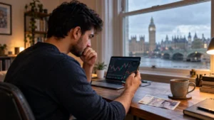 Best trading platforms for beginners UK shown on a smartphone with £100 ready to invest