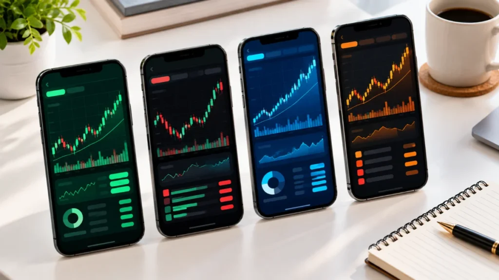 Fidelity vs Schwab vs Robinhood for beginners compared on four trading apps side by side