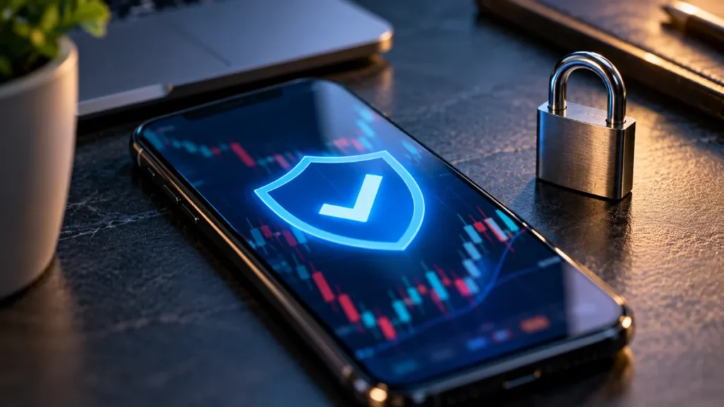 FSCS protection shield representing the safest trading platforms for beginners UK